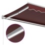 Manual retractable awning with LED lights burgundy 500x300 cm by , Awnings - Ref: Foro24-3214978, Price: 408,12 €, Discount: %