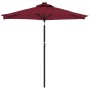 Garden umbrella with burgundy steel pole 225x225x212 cm by , Umbrellas - Ref: Foro24-4005062, Price: 54,93 €, Discount: %