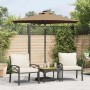 Garden umbrella with LED lights, steel post, taupe color, 225x225x212cm. by , Umbrellas - Ref: Foro24-4005069, Price: 73,83 €...