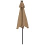 Garden umbrella with LED lights, steel post, taupe color, 225x225x212cm. by , Umbrellas - Ref: Foro24-4005069, Price: 73,83 €...