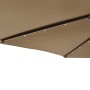 Garden umbrella with LED lights, steel post, taupe color, 225x225x212cm. by , Umbrellas - Ref: Foro24-4005069, Price: 73,83 €...