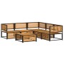 Garden sofa set with 6 pieces, solid acacia wood, and cushions. by , Garden sets - Ref: Foro24-3214883, Price: 764,56 €, Disc...