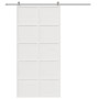 Puerta de granero madera maciza pino blanca 100x208 cm de , Puertas - Ref: Foro24-850639, Precio: 132,71 €, Descuento: %