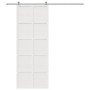 Puerta de granero madera maciza pino blanca 80x208 cm de , Puertas - Ref: Foro24-850645, Precio: 112,41 €, Descuento: %