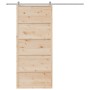 Puerta de granero madera maciza de pino 90x208 cm de , Puertas - Ref: Foro24-850632, Precio: 100,62 €, Descuento: %