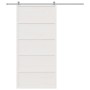 Puerta de granero madera maciza pino blanca 100x208 cm de , Puertas - Ref: Foro24-850630, Precio: 138,71 €, Descuento: %