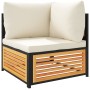 Garden sofa set with 5 pieces, solid acacia wood, and cushions. by , Garden sets - Ref: Foro24-3214919, Price: 668,74 €, Disc...