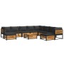 Garden sofa set with 11 pieces, solid acacia wood, and cushions. by , Garden sets - Ref: Foro24-3214895, Price: 1,00 €, Disco...