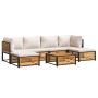 Garden sofa set with 7 pieces, solid acacia wood, and cushions. by , Garden sets - Ref: Foro24-3214927, Price: 808,80 €, Disc...