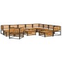 Garden sofa set with 12 pieces, solid acacia wood with cushions. by , Garden sets - Ref: Foro24-3214925, Price: 1,00 €, Disco...