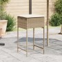 Kitchen stools with 2 synthetic rattan beige cushions by , Garden chairs - Ref: Foro24-368321, Price: 91,06 €, Discount: %