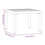 Garden table, black powder-coated steel, 55x55x39.5 cm by , Garden tables - Ref: Foro24-4008568, Price: 50,35 €, Discount: %