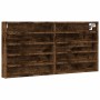 Engineered smoked oak wood display case 100x8.5x50 cm by , Shelves and shelves - Ref: Foro24-847951, Price: 43,15 €, Discount: %