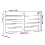 Engineered smoked oak wood display case 100x8.5x50 cm by , Shelves and shelves - Ref: Foro24-847951, Price: 43,15 €, Discount: %