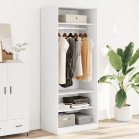 Weißer Schrank aus Holzwerkstoff 80x50x200 cm von , Kleiderschränke - Ref: Foro24-3307693, Preis: 182,99 €, Rabatt: %