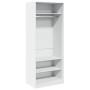 Weißer Schrank aus Holzwerkstoff 80x50x200 cm von , Kleiderschränke - Ref: Foro24-3307693, Preis: 169,29 €, Rabatt: %