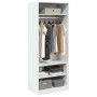 Engineered wood white wardrobe 80x50x200 cm by , Wardrobes - Ref: Foro24-3307693, Price: 182,59 €, Discount: %