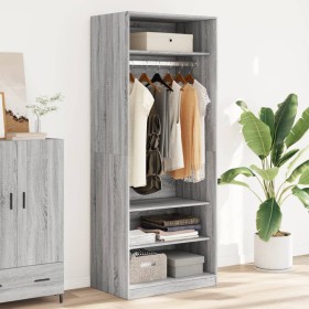 Armario de madera de ingeniería gris Sonoma 80x50x200 cm de , Armarios roperos - Ref: Foro24-3307698, Precio: 181,99 €, Descu...