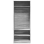 Armario de madera de ingeniería gris Sonoma 80x50x200 cm de , Armarios roperos - Ref: Foro24-3307698, Precio: 181,14 €, Descu...