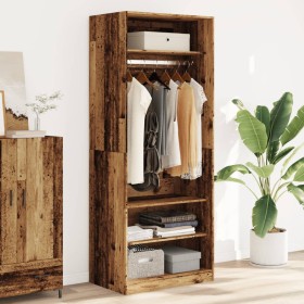 Engineered wood aged wood wardrobe 80x50x200 cm by , Wardrobes - Ref: Foro24-3307700, Price: 176,99 €, Discount: %