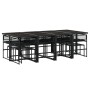 13-piece black synthetic rattan garden dining set by , Garden sets - Ref: Foro24-3295055, Price: 934,99 €, Discount: %