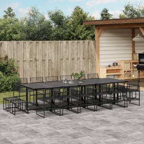 Gartenmöbel-Set, 17-teilig, aus schwarzem synthetischem Rattan. von , Gartensets - Ref: Foro24-3295057, Preis: 1,00 €, Rabatt: %