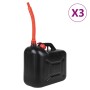 Bidón de combustible boquilla flexible 3 ud plástico negro 20 l de , Garrafas para combustible portátiles - Ref: Foro24-15504...