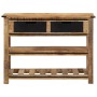 Mesa consola de madera maciza de mango 100x35x75 cm de , Mesas auxiliares - Ref: Foro24-374059, Precio: 227,23 €, Descuento: %