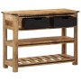 Mesa consola de madera maciza de mango 100x35x75 cm de , Mesas auxiliares - Ref: Foro24-374059, Precio: 227,23 €, Descuento: %