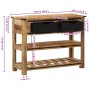 Mesa consola de madera maciza de mango 100x35x75 cm de , Mesas auxiliares - Ref: Foro24-374059, Precio: 227,23 €, Descuento: %