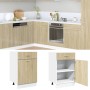 Armario inferior contrachapada color roble ahumado 50x46x81,5cm de , Armarios de cocina - Ref: Foro24-847494, Precio: 86,35 €...