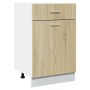 Armario inferior contrachapada color roble ahumado 50x46x81,5cm de , Armarios de cocina - Ref: Foro24-847494, Precio: 86,35 €...