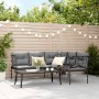 Garden sofa with black steel frame and textilene cushions by , Garden sets - Ref: Foro24-3283747, Price: 374,64 €, Discount: %