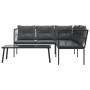 Garden sofa with black steel frame and textilene cushions by , Garden sets - Ref: Foro24-3283747, Price: 374,64 €, Discount: %