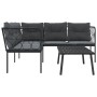 Garden sofa with black steel frame and textilene cushions by , Garden sets - Ref: Foro24-3283747, Price: 374,64 €, Discount: %