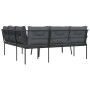 Garden sofa with black steel frame and textilene cushions by , Garden sets - Ref: Foro24-3283747, Price: 374,64 €, Discount: %