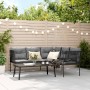 Garden sofa with black steel frame and textilene cushions by , Garden sets - Ref: Foro24-3283745, Price: 357,40 €, Discount: %