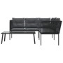 Garden sofa with black steel frame and textilene cushions by , Garden sets - Ref: Foro24-3283745, Price: 357,40 €, Discount: %