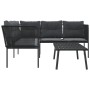 Garden sofa with black steel frame and textilene cushions by , Garden sets - Ref: Foro24-3283745, Price: 357,40 €, Discount: %