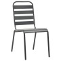 Stackable garden chairs, set of 5, made of steel with a gray powder coating. by , Garden sets - Ref: Foro24-3283766, Price: 3...