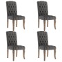 Dining chairs, set of 4, fabric with a gray linen-like appearance. by , dining chairs - Ref: Foro24-3309173, Price: 480,99 €,...