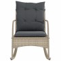 Light gray synthetic rattan garden rocking chair with cushions by , Garden chairs - Ref: Foro24-369023, Price: 105,27 €, Disc...