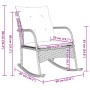 Light gray synthetic rattan garden rocking chair with cushions by , Garden chairs - Ref: Foro24-369023, Price: 105,27 €, Disc...