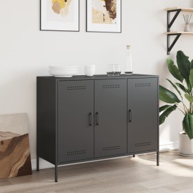 Cold-rolled black steel sideboard 100.5x39x79 cm by , Sideboards - Ref: Foro24-843024, Price: 172,52 €, Discount: %