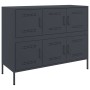 Cold-rolled anthracite gray laminated steel sideboard 100.5x39x79 cm by , Sideboards - Ref: Foro24-843098, Price: 184,37 €, D...