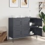 Cold-rolled anthracite gray laminated steel sideboard 100.5x39x79 cm by , Sideboards - Ref: Foro24-843098, Price: 184,37 €, D...