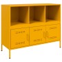 Cold-rolled steel sideboard in yellow, 100.5x39x79 cm by , Sideboards - Ref: Foro24-843093, Price: 164,81 €, Discount: %