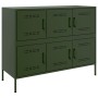 Cold-rolled steel sideboard in olive green 100.5x39x79 cm by , Sideboards - Ref: Foro24-843100, Price: 184,42 €, Discount: %