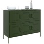 Cold-rolled steel sideboard in olive green 100.5x39x79 cm by , Sideboards - Ref: Foro24-843100, Price: 184,42 €, Discount: %