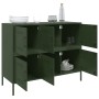 Cold-rolled steel sideboard in olive green 100.5x39x79 cm by , Sideboards - Ref: Foro24-843100, Price: 184,42 €, Discount: %